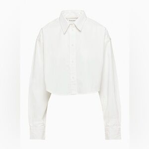 Sunday Best Poppy Poplin Shirt Size XL Crop Top Cotton Aritzia Spring Bridal